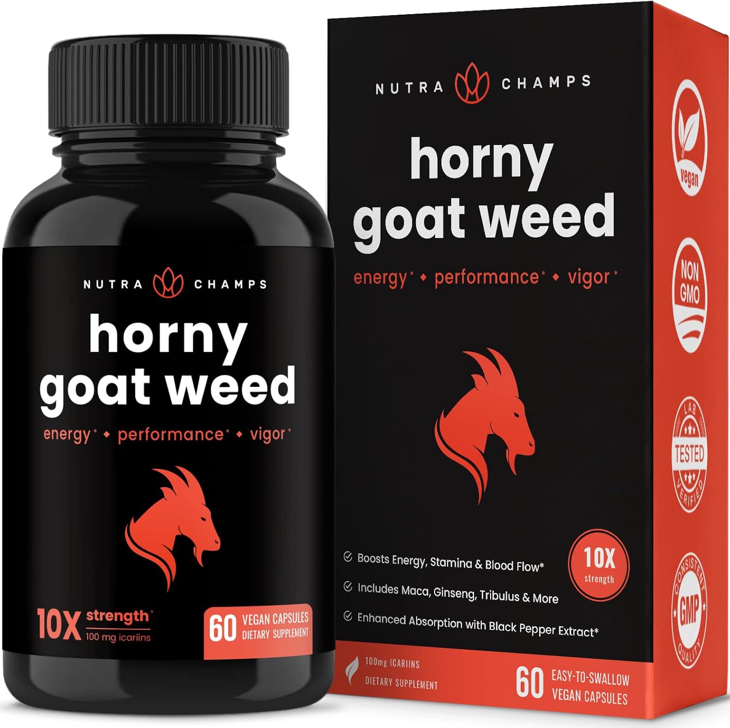 Buy Horny Goat Weed for Men & Women 1000mg Epimedium Energy