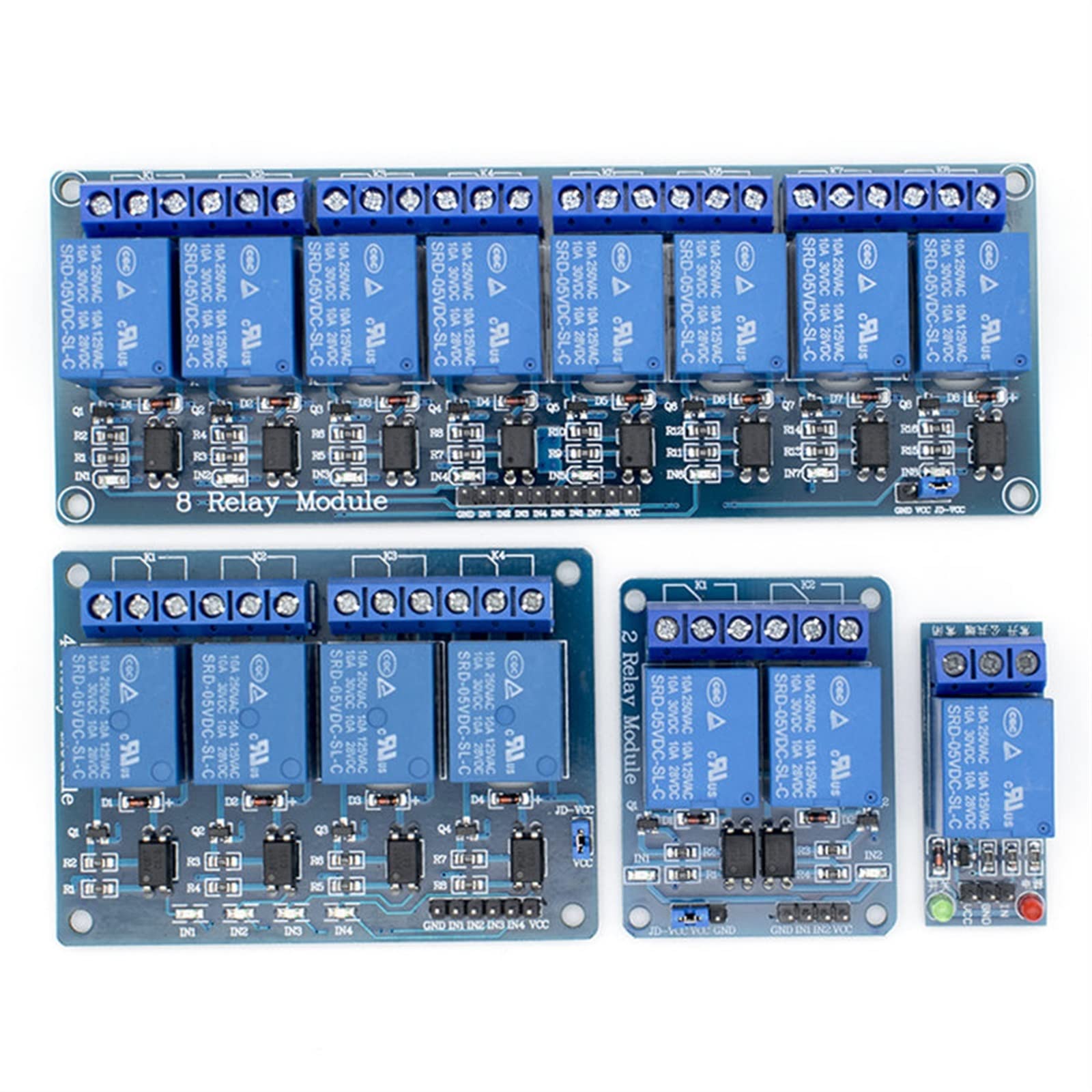 Módulo de relé 5v 1 2 4 8 canales con salida optoacoplador X Way 1CH 2CH 4CH 8CH Uds(4ch)