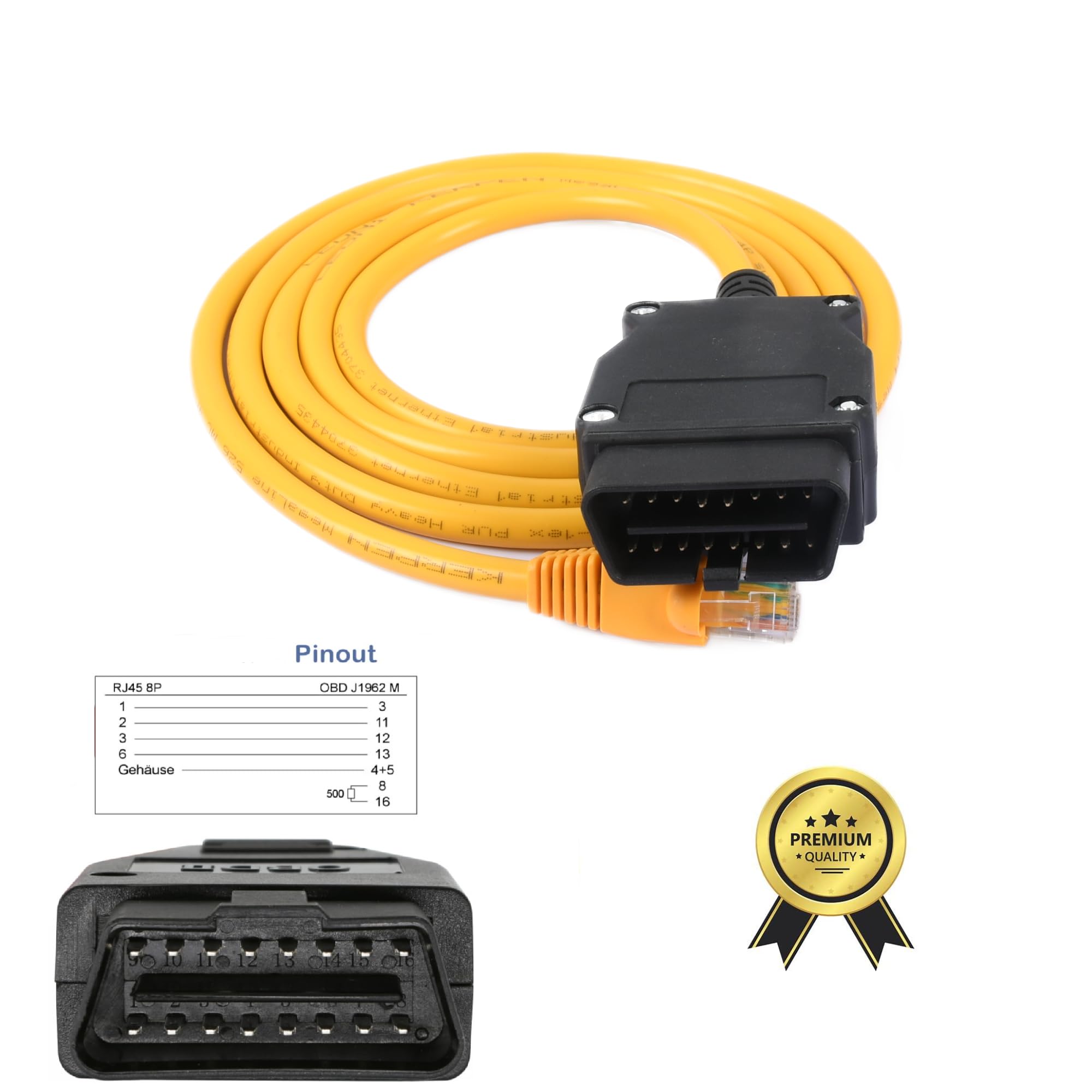 ethernet enet a obd2 E-sys Herramientas de cable E-SYS rj45 enet a OBD2 f Serie 2M compatible