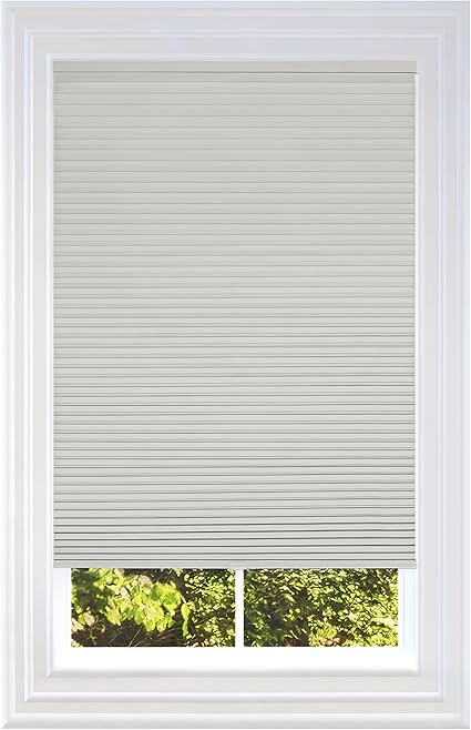 BlindsAvenue Cellular Honeycomb Cordless Shade, 9/16" Single Cell, Blackout, Winter White, Size: 60" W x 48" H