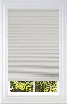 BlindsAvenue Cellular Honeycomb Cordless Shade, 9/16" Single Cell, Blackout, Winter White, Size: 60" W x 48" H