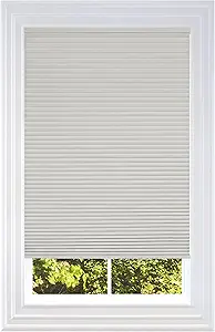 BlindsAvenue Cellular Honeycomb Cordless Shade, 9/16" Single Cell, Blackout, Winter White, Size: 60" W x 48" H