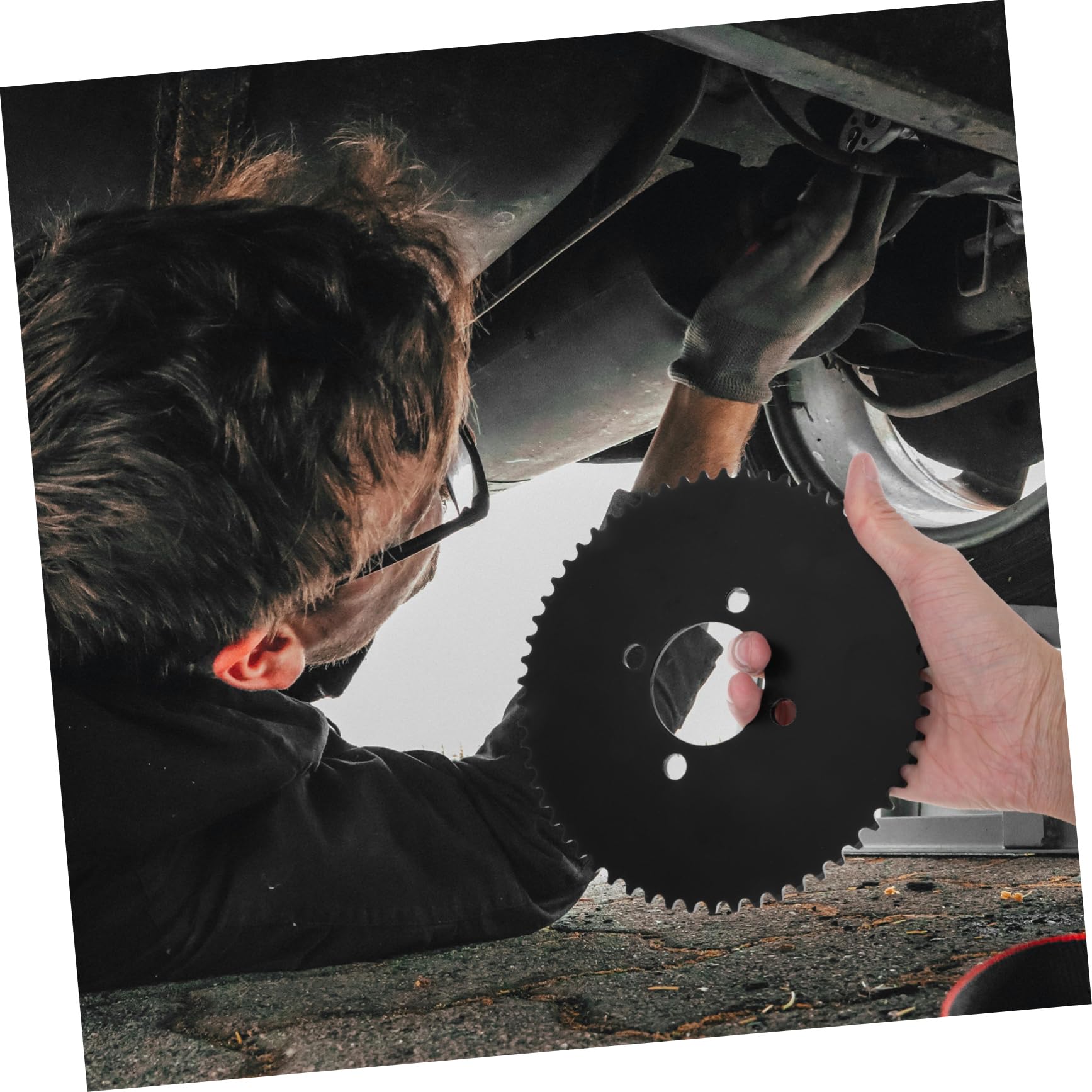 GARVALON Pignon de Chaîne pour Scooter et Karting, Métal Noir, Alésage 51mm, Montage Précis, pour Piste et Skate Park