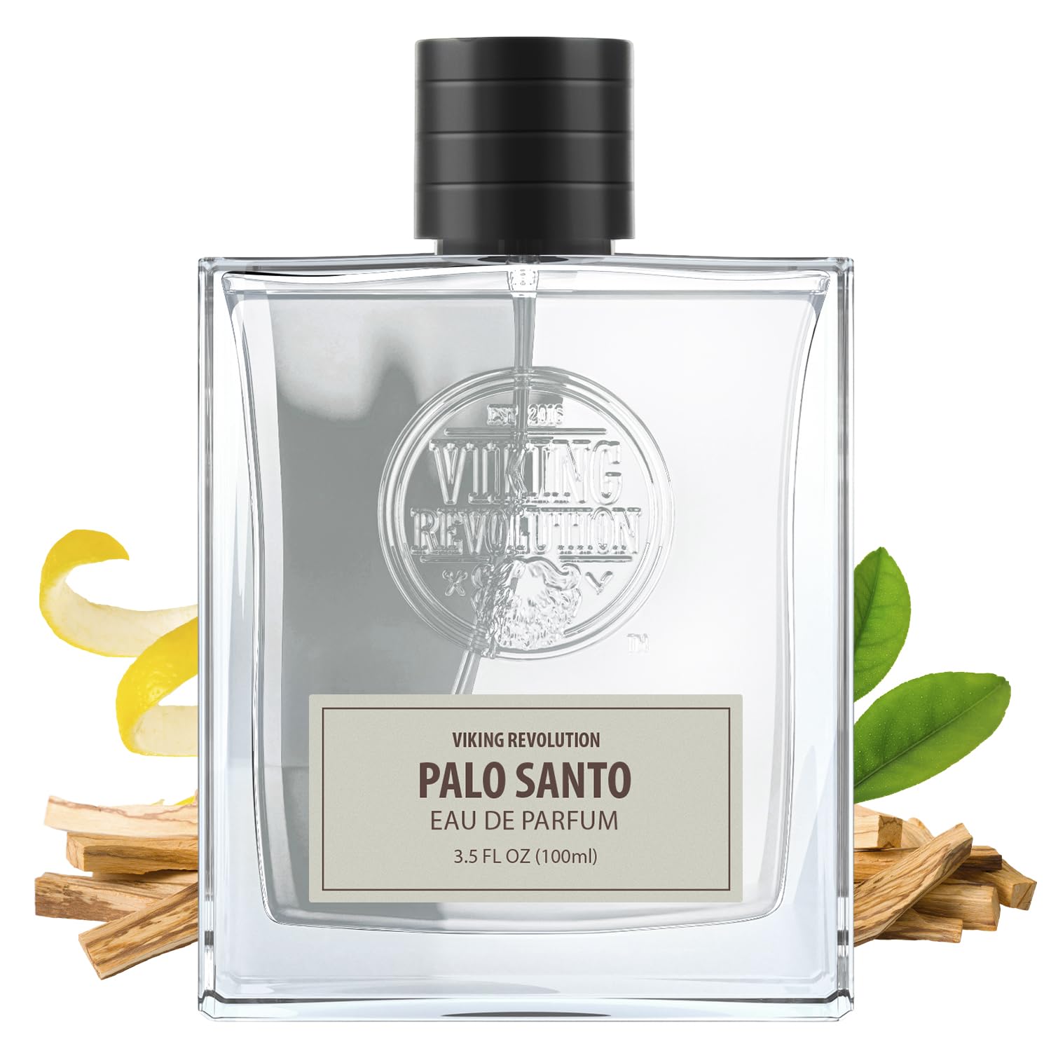 Viking Revolution Palo Santo Cologne for Men - Eau de Parfum - With notes of Palo Santo, Wild Pine, Bergamot, Incense, White Sage, Cedarwood, and Raw Resin - Gifts for Men 3.4 Fl Oz