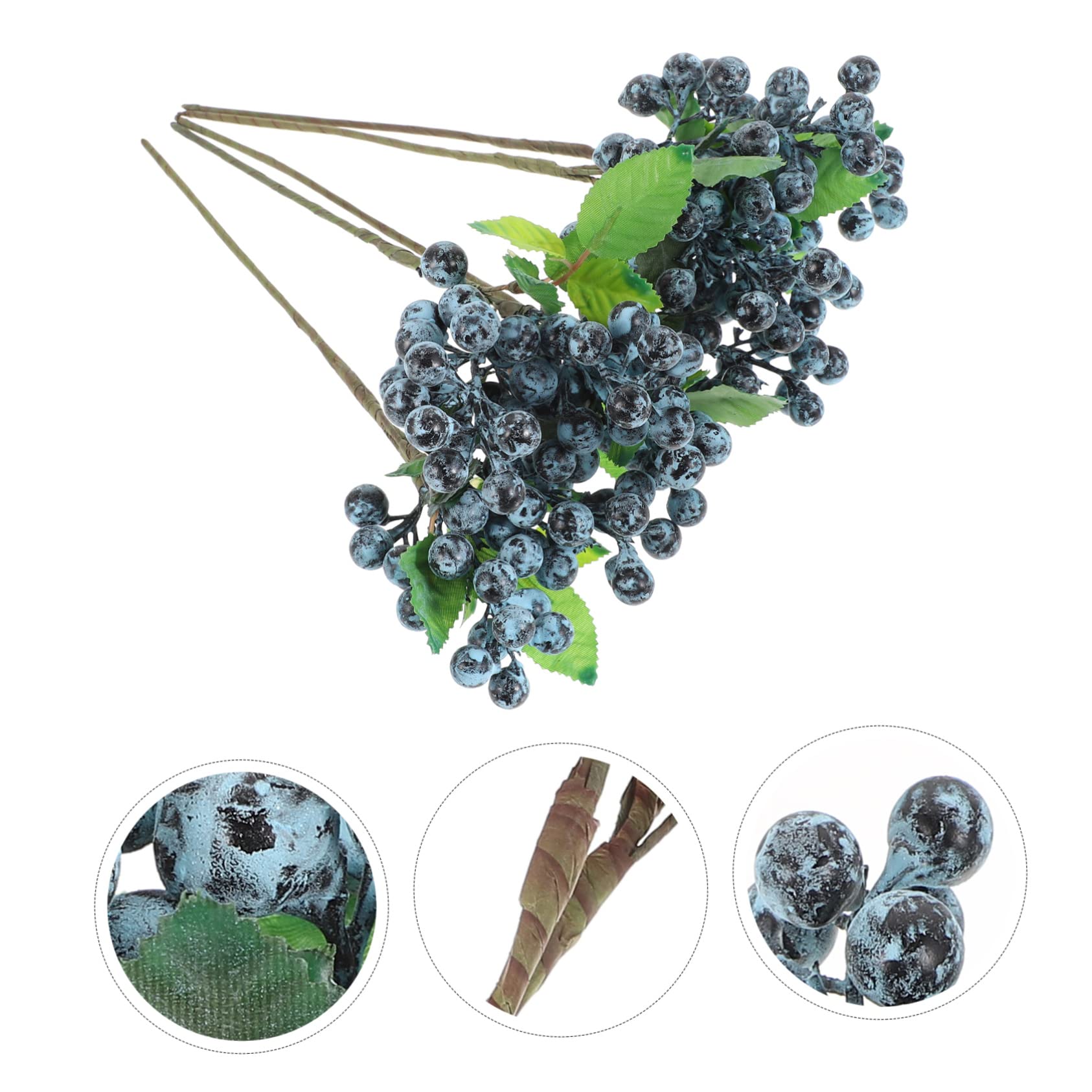 TOPBATHY 15 Pz Bacche Artificiali Rami Finti Bacca per la Disposizione dei Fiori Home Decor Decorazioni Natalizie Arredamento Ornamento Materiale per composizioni Floreali Gambo di Mirtillo