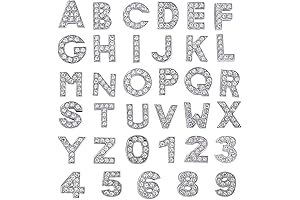 Letter Charms for Crocs - Bling Silver Letters Charms with Buttons