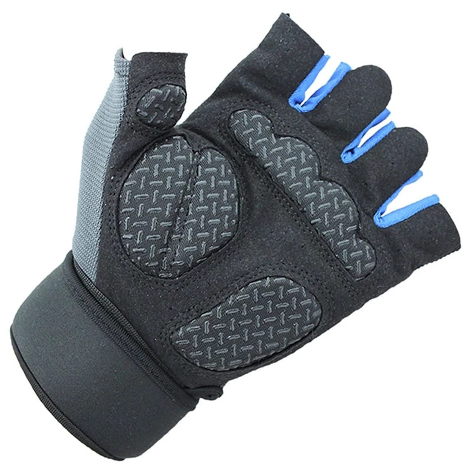 Guanti Antiscivolo per la Palestra Guanti da Moto Senza Dita for Esterni con Impugnatura a Mano(L)
