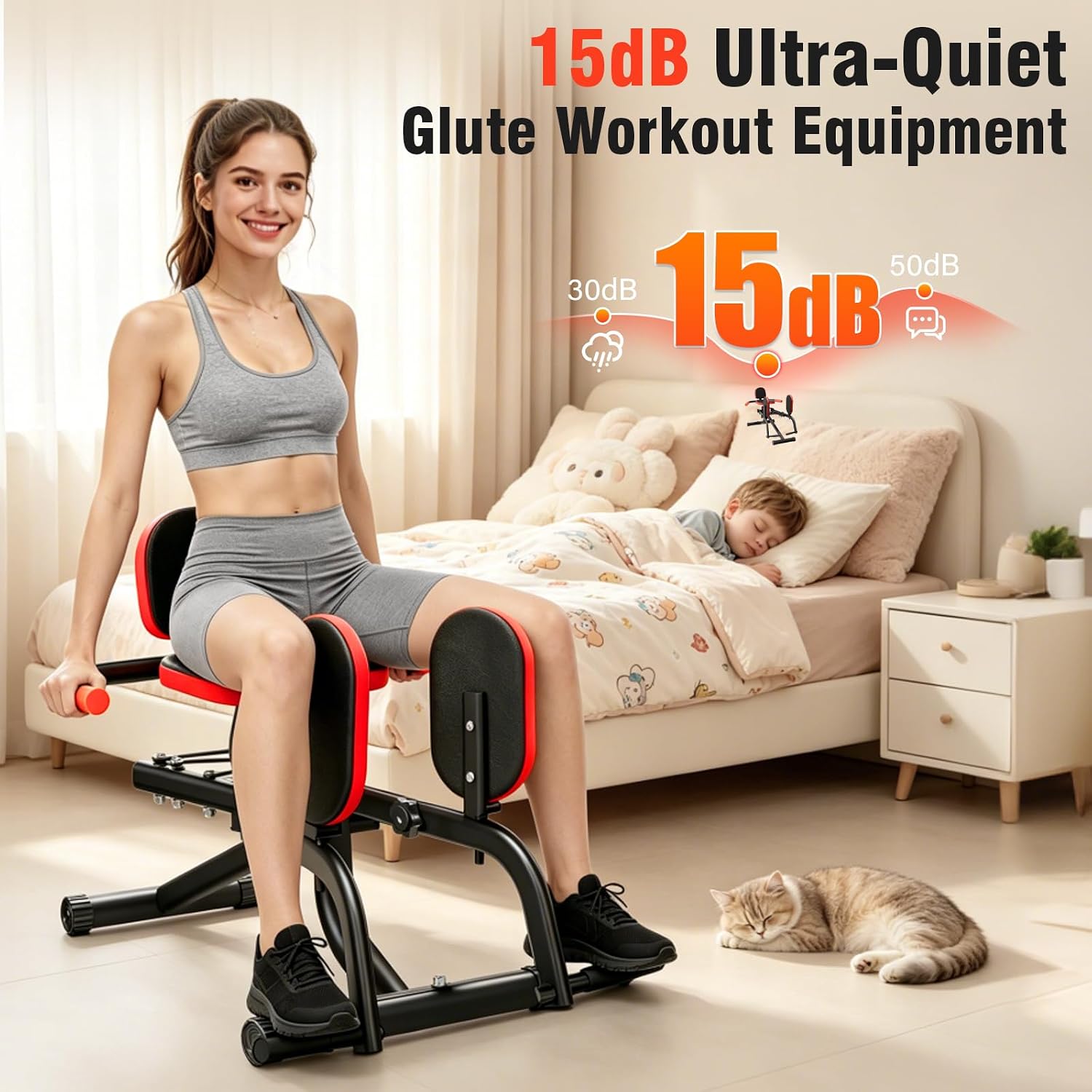 2 in 1 Hip Abductor & Adductor Machine, 20-120LBS Adjustable Resistance | Targets Glutes & Inner Thighs. Compact, Space-Saving Design. Daily Strength Training and Leg Sculpting at Home Gym