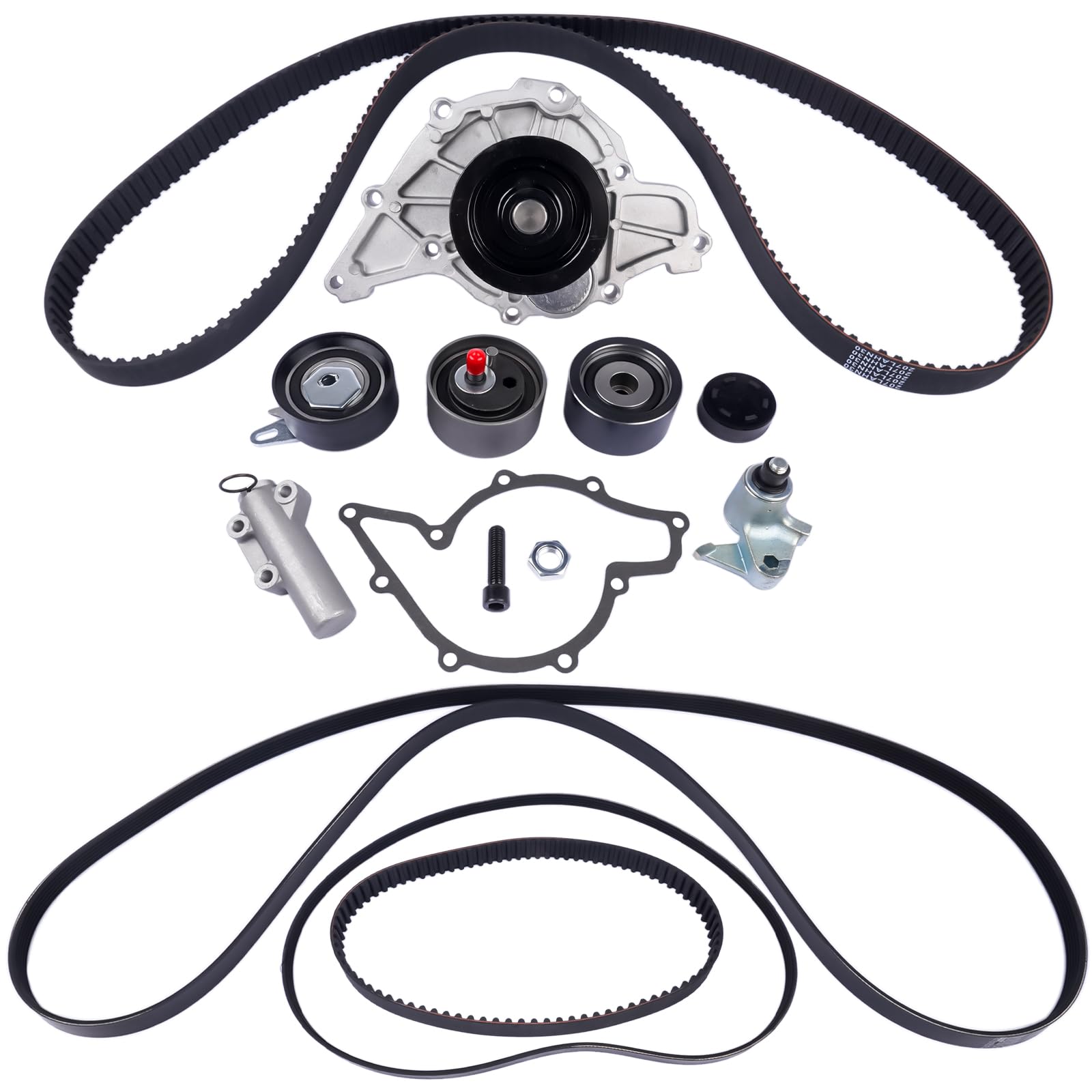 Kit de Correa de Distribución + Correa Trapezoidal Compatible con A4 A6 A8 Pa-ss at Su-perb I 2.5 TDI 059109119A 059130113J