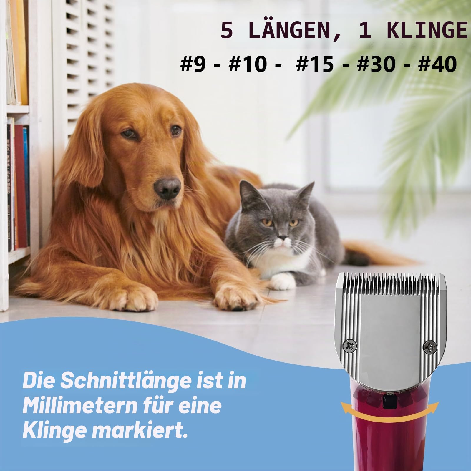 Feine verstellbare 5-in-1-Klinge, Schnittlänge 0,7-3 mm, kompatibel mit Wahl Arco, Bravura, Chromado, Creativa, Figura und Motion (2 Stück)