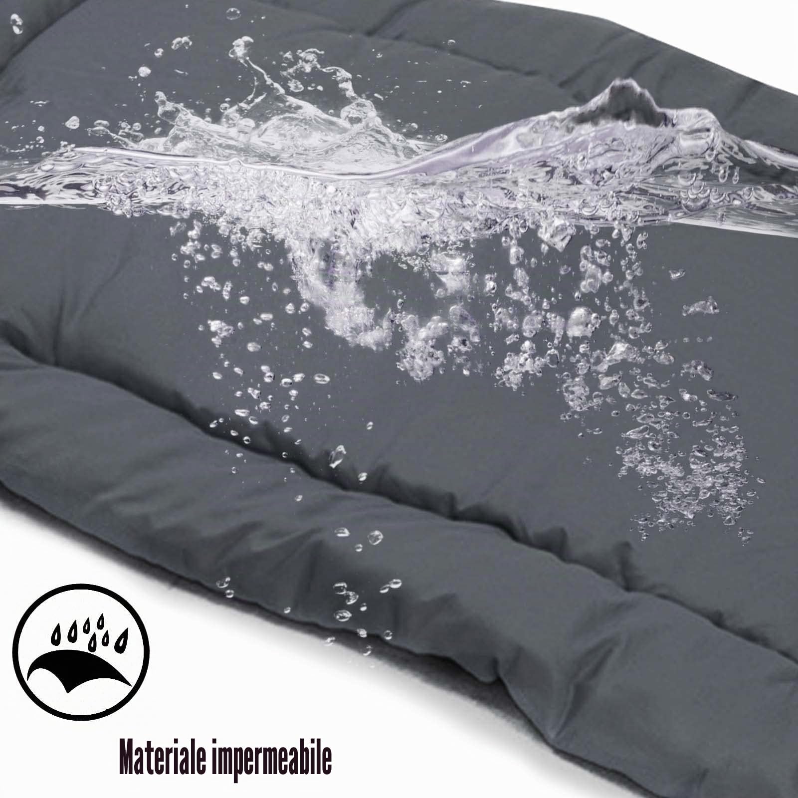 Tappetino per Cani Pieghevole, Impermeabile Letto per Cani Cuscino per Gatti Portatile Coperta per Animali Domestici Materasso Multifunzione per Viaggi, Campeggio, Escursionismo, 90x60 cm (Grigio)