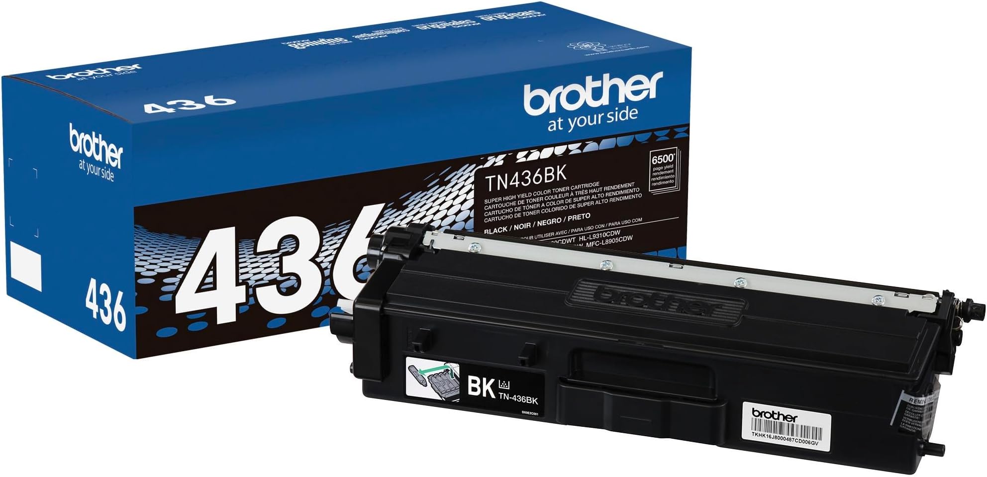 TN436BK Super High Yield Toner-Retail Packaging, Black