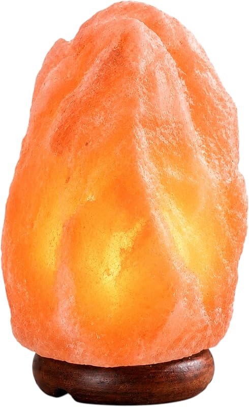 Himalayan Salt Lamp, 7–8 Inch, Hand Carved with Dimmer