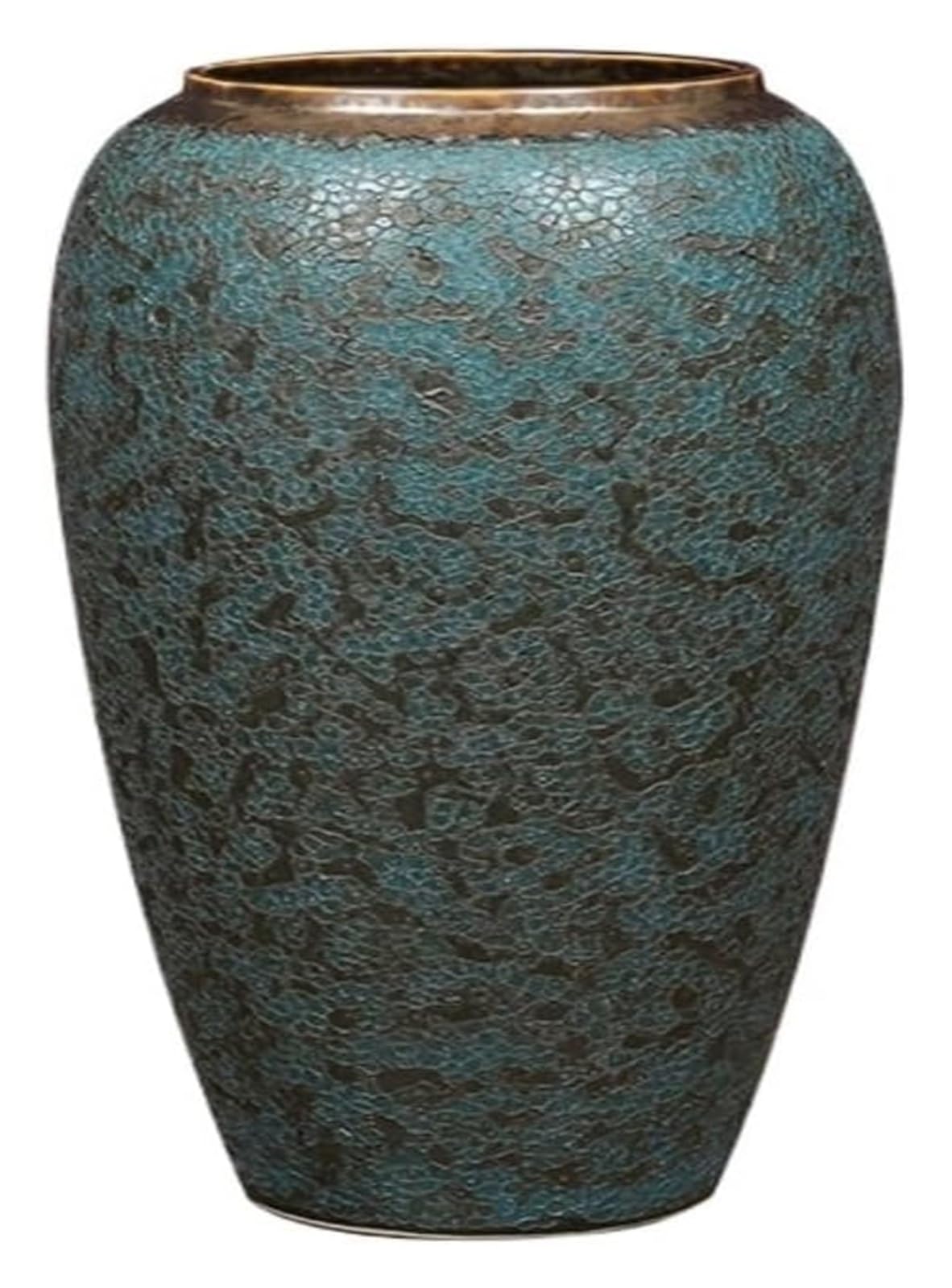 Bzgpmfud Bule Vase Desktop Flower Glass Home Living Room Decorative Ceramic Flower Chinese Ceramic Vase(B)-Blue-C(Grey Wolf)