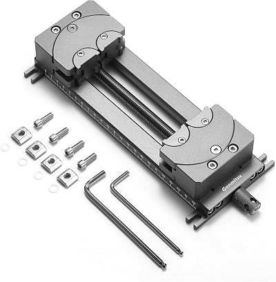 Genmitsu Fractal Vise with 100° Adjustable Jaw for Irregular Shape, 120mm Clamping Range, Dual Fixation Design for Genmitsu & Other CNC Router Machines