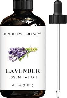 Brooklyn Botany Lavender Essential Oil - Huge 4 Fl Oz - 100% Pure and Natural - Premium Grade with Dropper - for Aromather...