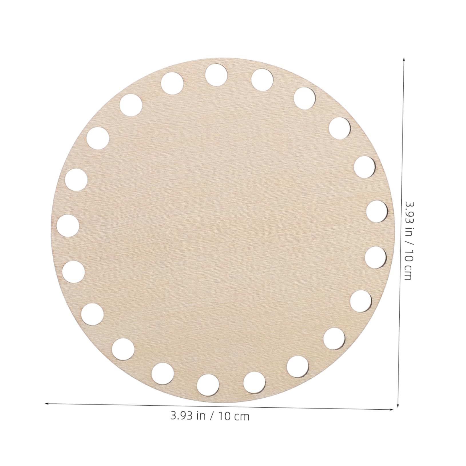 PLAFOPE 5Pcs Wooden Bag Bottoms for Crochet and Knitting Round Bases for Crafting Purses and Baskets Portable Embroidery Supplies Compact and Durable Design