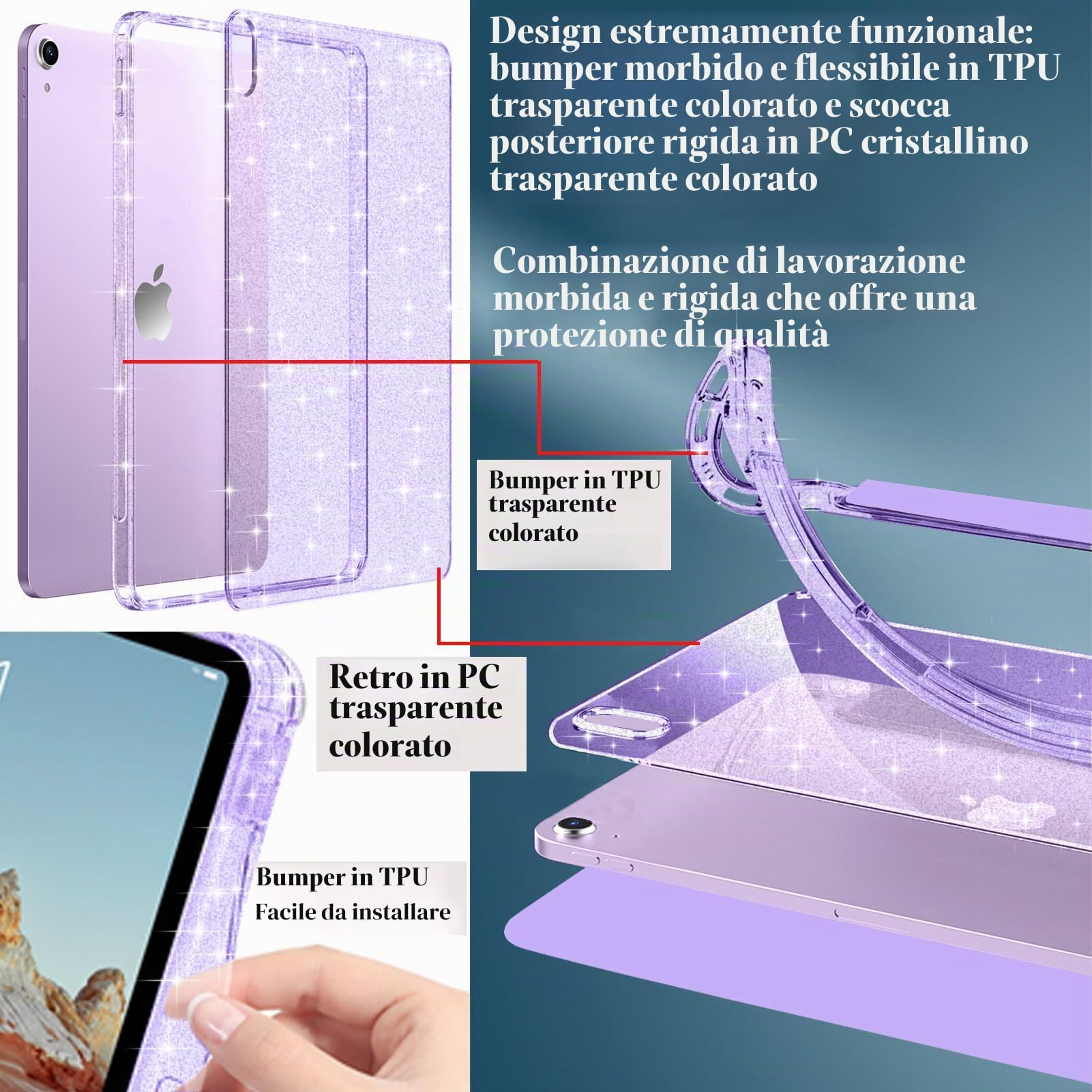 ProCase Cover per iPad Air 11 Pollici M4 2026/M3 2025/M2 2024 | Custodia Smart con Supporto Ricarica Pencil 2, Leggera con Auto Sleep/Wake, Verde ProCase Cover per iPad Air 11 Pollici M4 2026/M3 2025/M2 2024 | Custodia Smart con Supporto Ricarica Pencil 2, Leggera con Auto Sleep/Wake, Verde