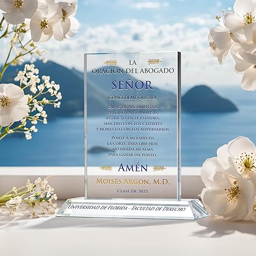 Miniatura 2 de Oración de abogado placa personalizada de graduación de la escuela de derecho cristiana, regalo de abogado personalizado para hijo, hija, novio,