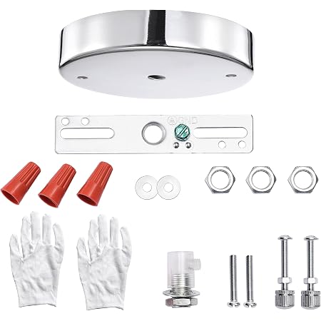 KCO Lighting Canopy Kit Deckenplatte Chrom – Für Kronleuchter, Max. 9 Kg, Ø 12 Cm