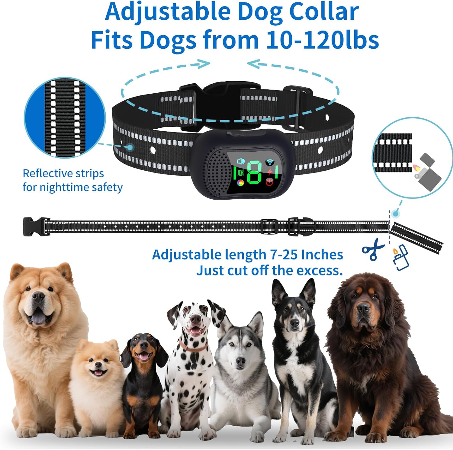 Dog Training Collar with 4 Training Modes, 4900Ft Remote Electronic Dog Shock Collar, Electric Shock Collar for Small Medium Large Dogs