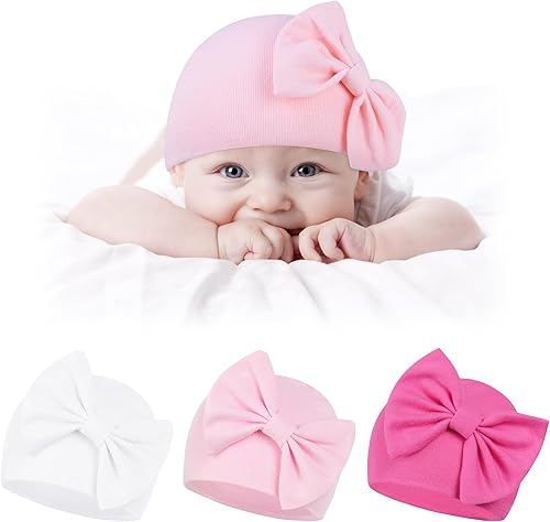 Zando Gorros de bebé recién nacido, gorro suave lindo para bebés de 0 a 6 meses