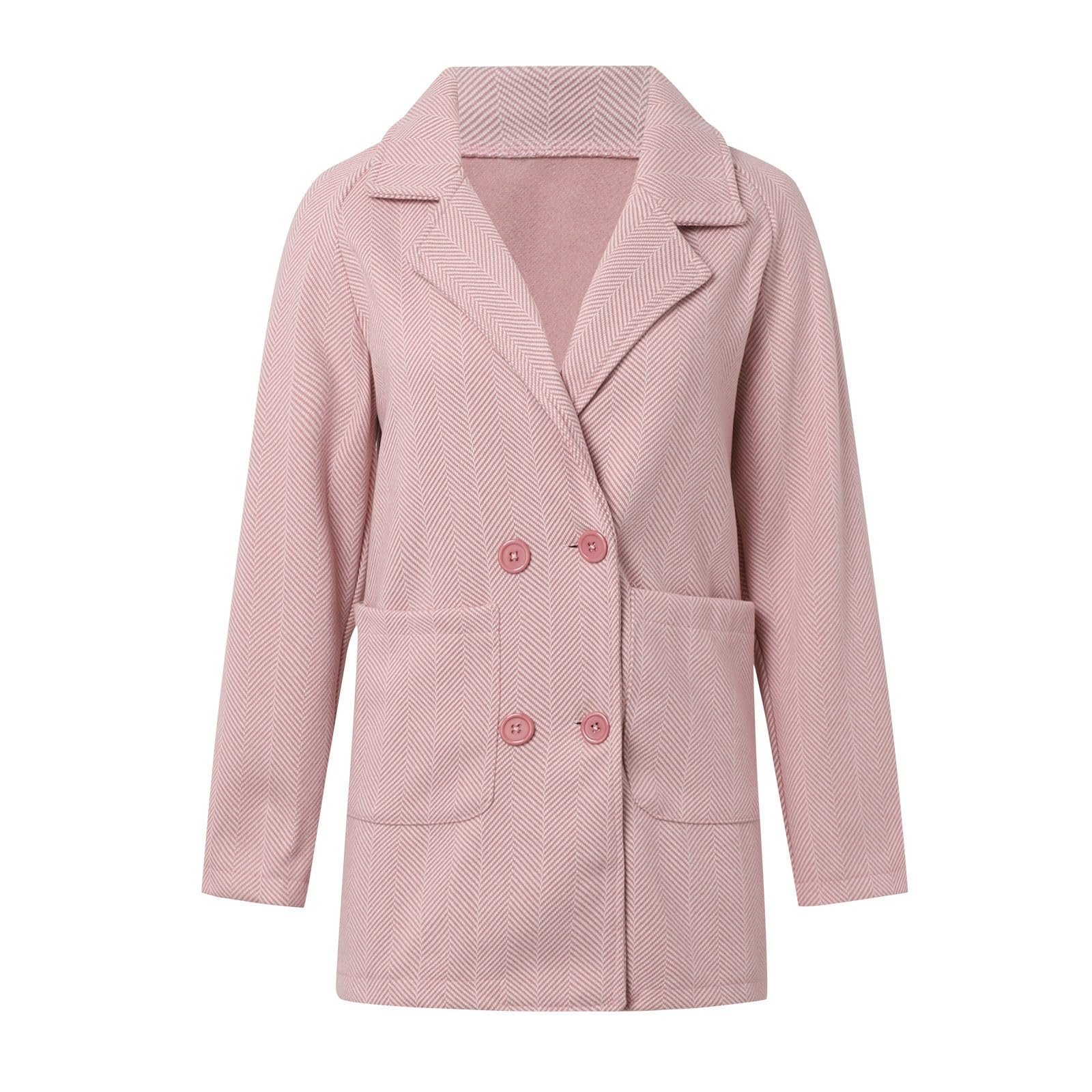Trench Donna il Motivo a Spina di Pesce alla Moda È un Cappotto di Lana Ampio e Sottile, Piccolo e Versatile Outdoor