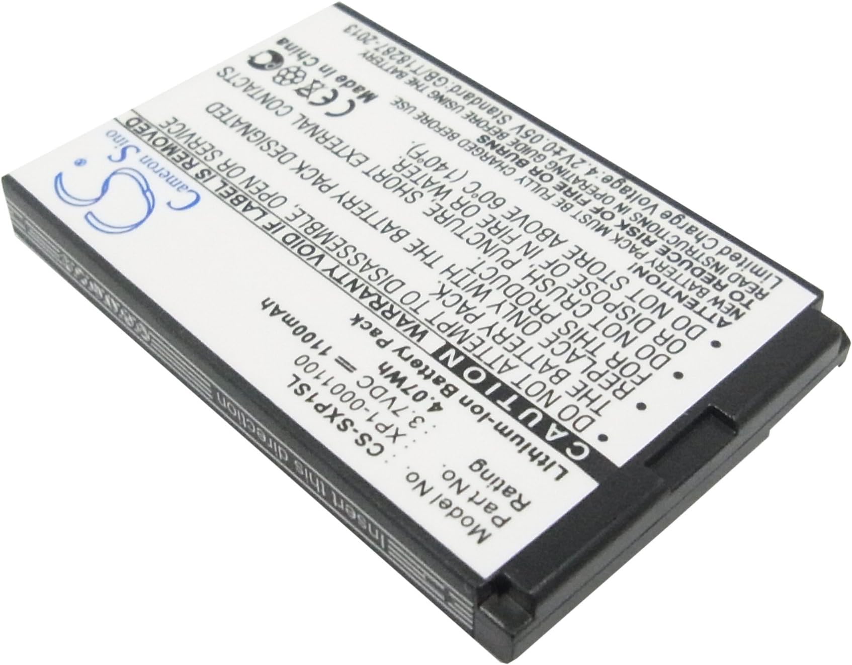 1100mAh Battery Compatible with Socketmobile Sonim XP1, Sonim XP1 BT, sonim XP3 Enduro, for Part No. XP1-0001100