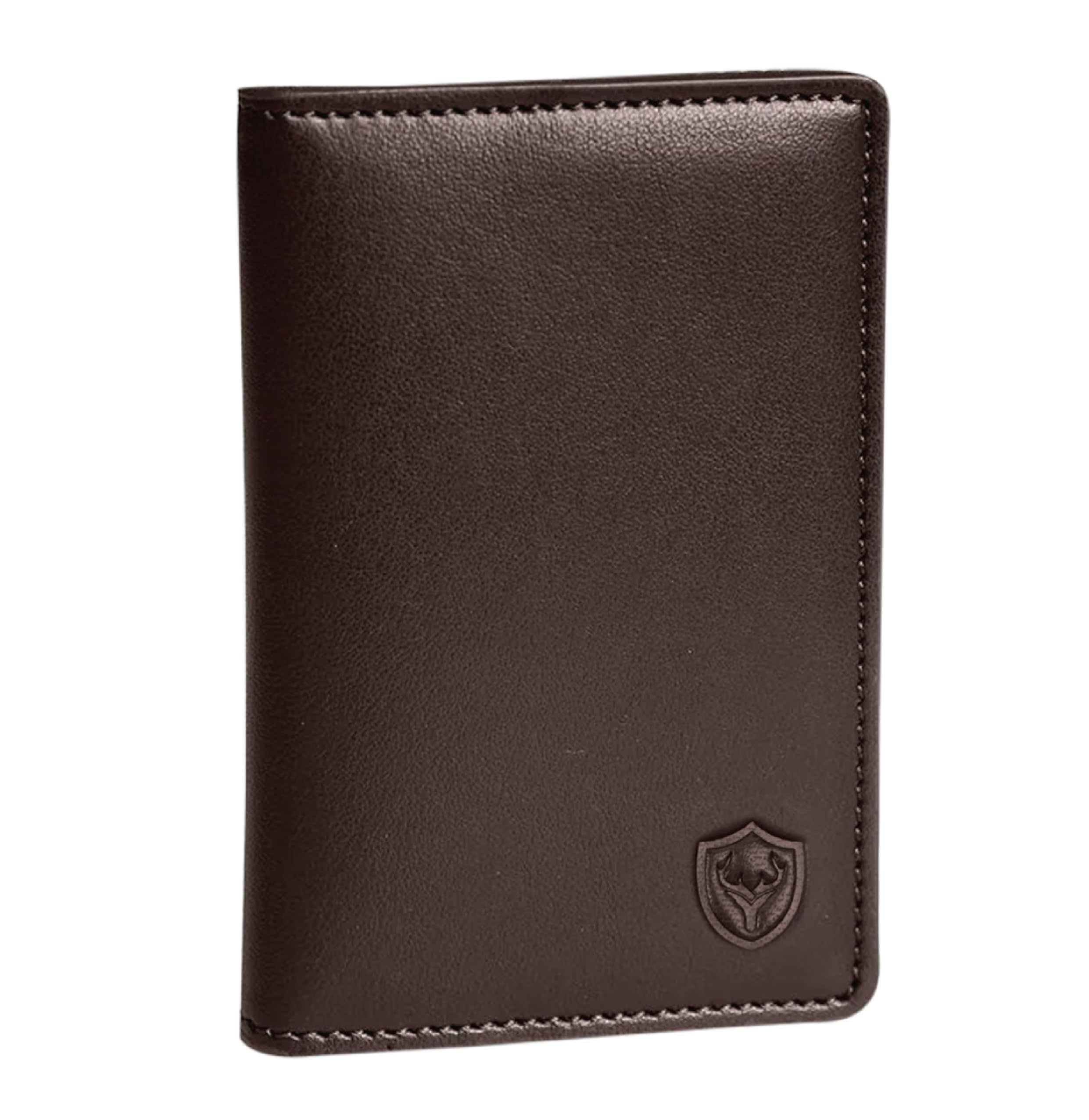 URBAN CREW® Genuine Leather Wallet for Men | Slim Bifold RFID Blocking Card Holder with ID Window & Cash Pocket | Minimalist Wallet for Everyday Use (