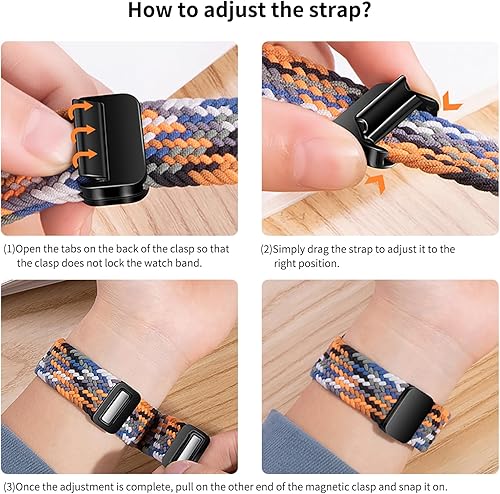 Miniatura 7 de Correa magnética de 0.787 in compatible con Samsung Galaxy Watch 4 5 6 7 Band 1.575 in 1.732 inGalaxy Watch 4 6 Classic Band 1.654 in 1.811 in 1.693