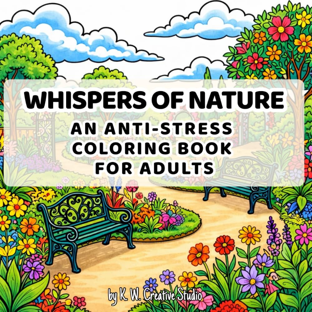 Whispers of Nature: An Anti-Stress Coloring Book for Adults