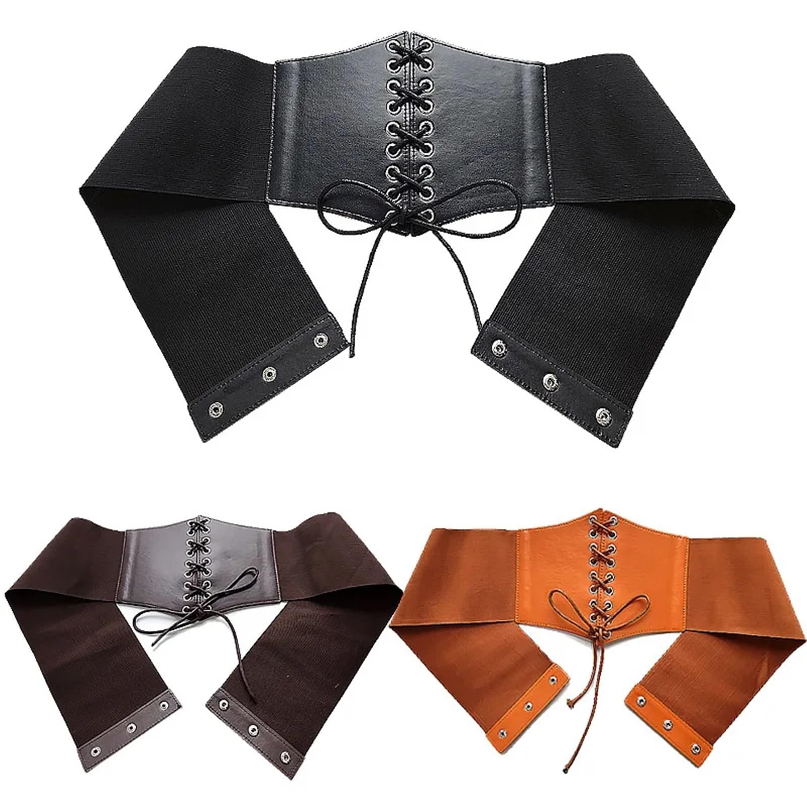 Ceinture large en cuir élastique for femme, idéale for les robes, le quotidien, sorties décontractées et tenues assorties Pour Femmes