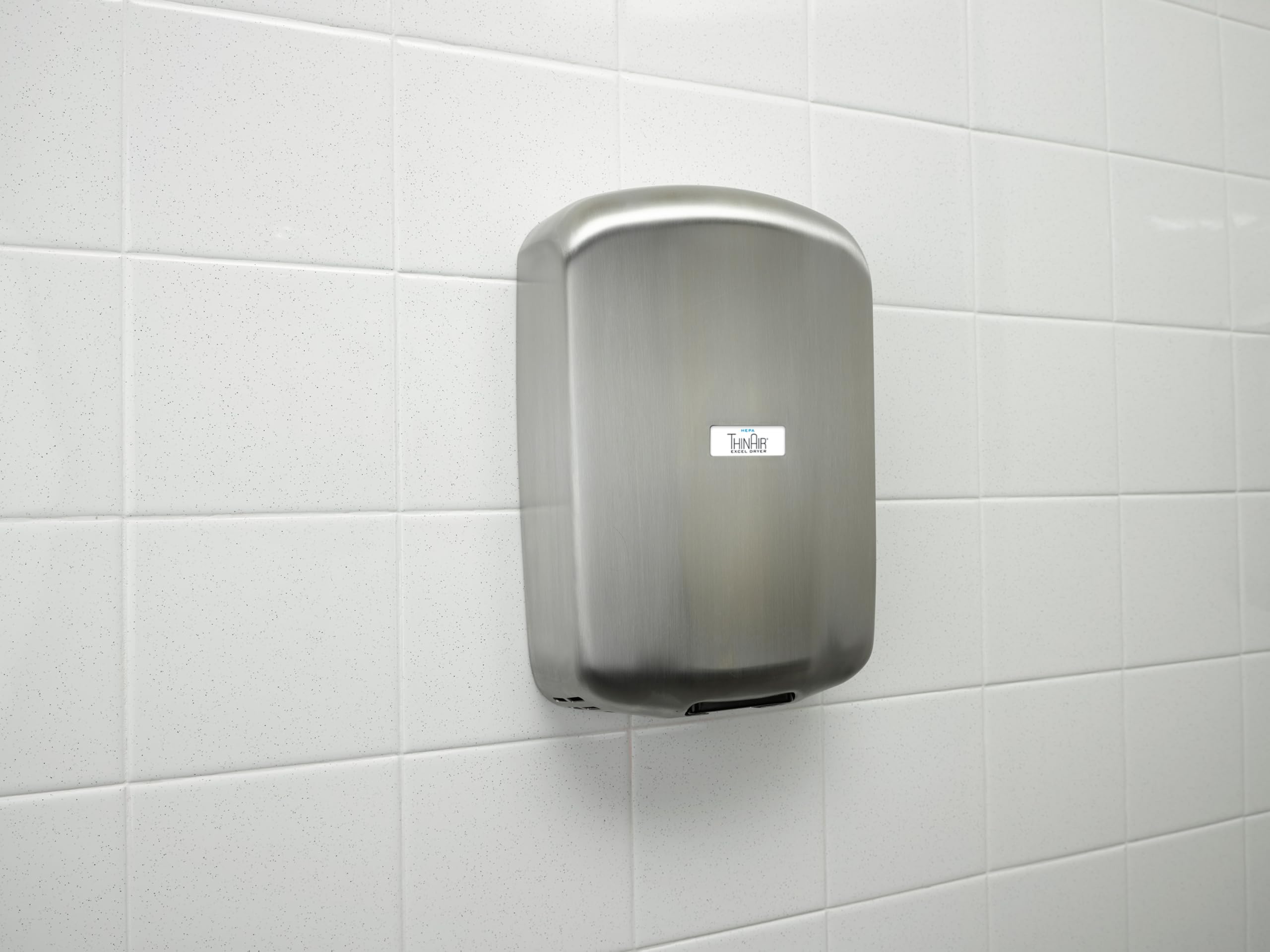 Suszarka do rąk ThinAir z elektrostatyczną filtracją HEPA (eHEPA) firmy Excel Dryer, wąska, montowana na powierzchni, bezdotykowa suszarka do rąk do toalet komercyjnych, TA-SB-H, 230 V