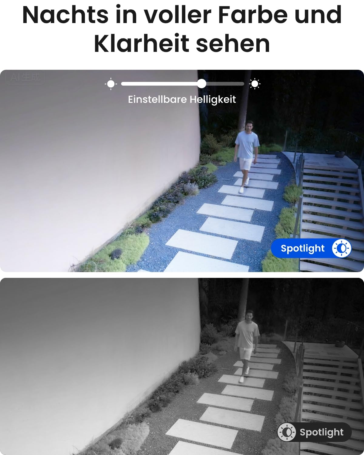 Reolink 5MP PTZ Überwachungskamera Aussen WLAN, 3X Optischer Zoom, 2,4/5GHz WLAN Kamera Outdoor mit Automatischer Verfolgung, Personen-/Fahrzeugerkennung, Vollfarb-Nachtsicht, E1 Outdoor Schwarz