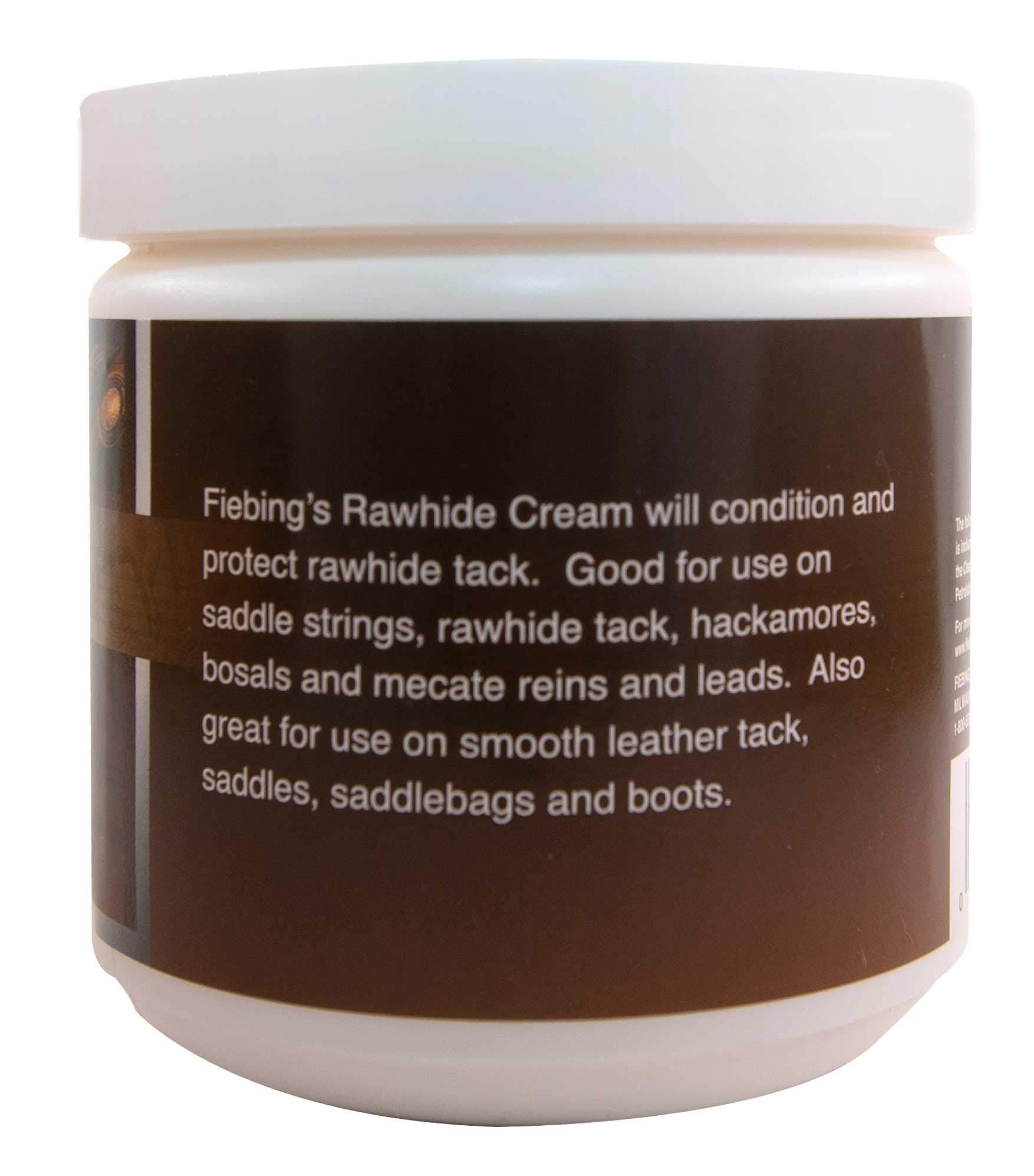 Fiebing's Crema de cuero crudo de 14 onzas, ideal para acondicionar, suavizar e impermeabilizar el cuero crudo y otras pieles finas y exóticas