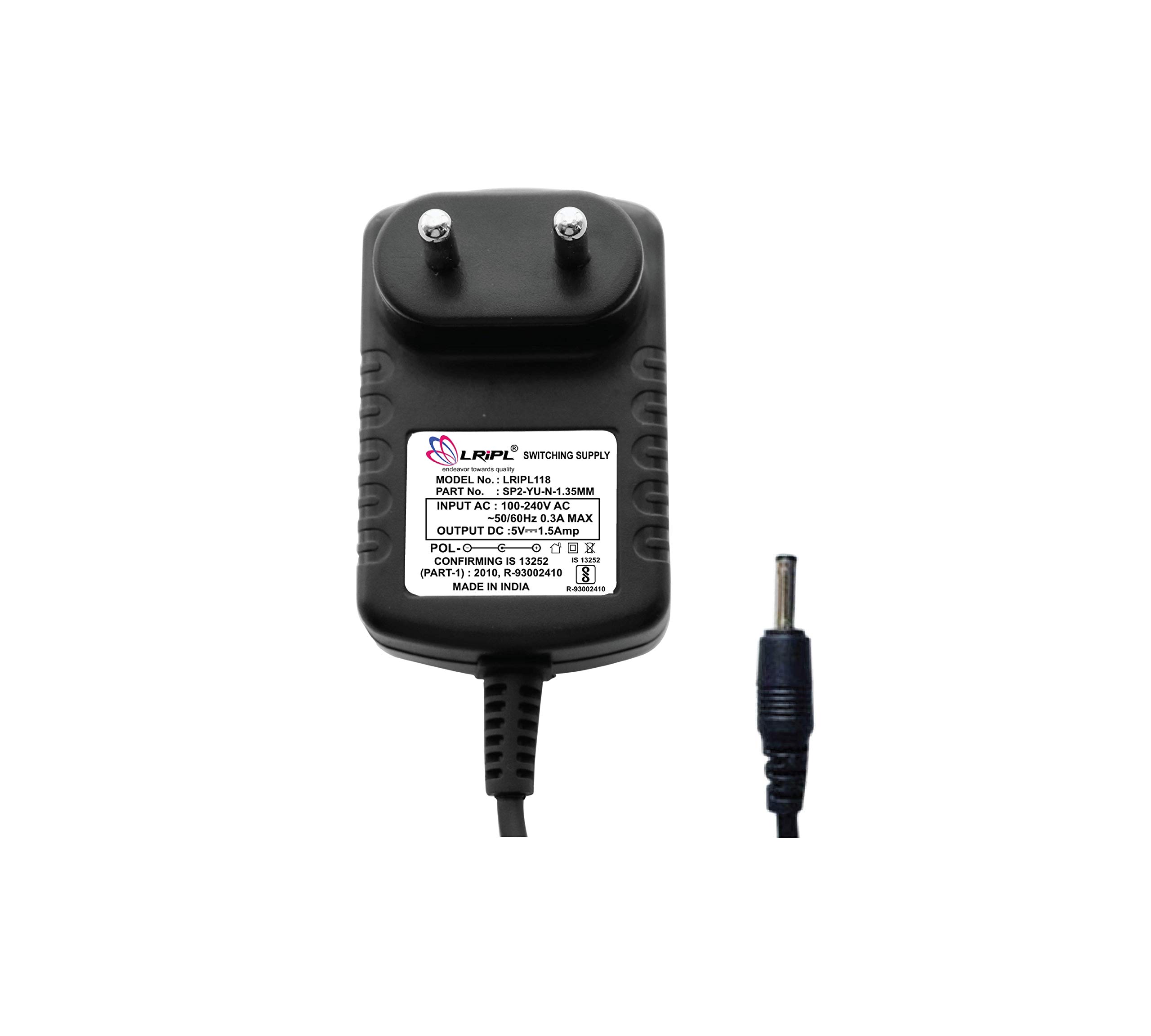 LRIPL118 SMPS Adaptor Input Power Supply DC Output 5V 1.5A (3.5MM X 1.35MM LS PIN)-image-40