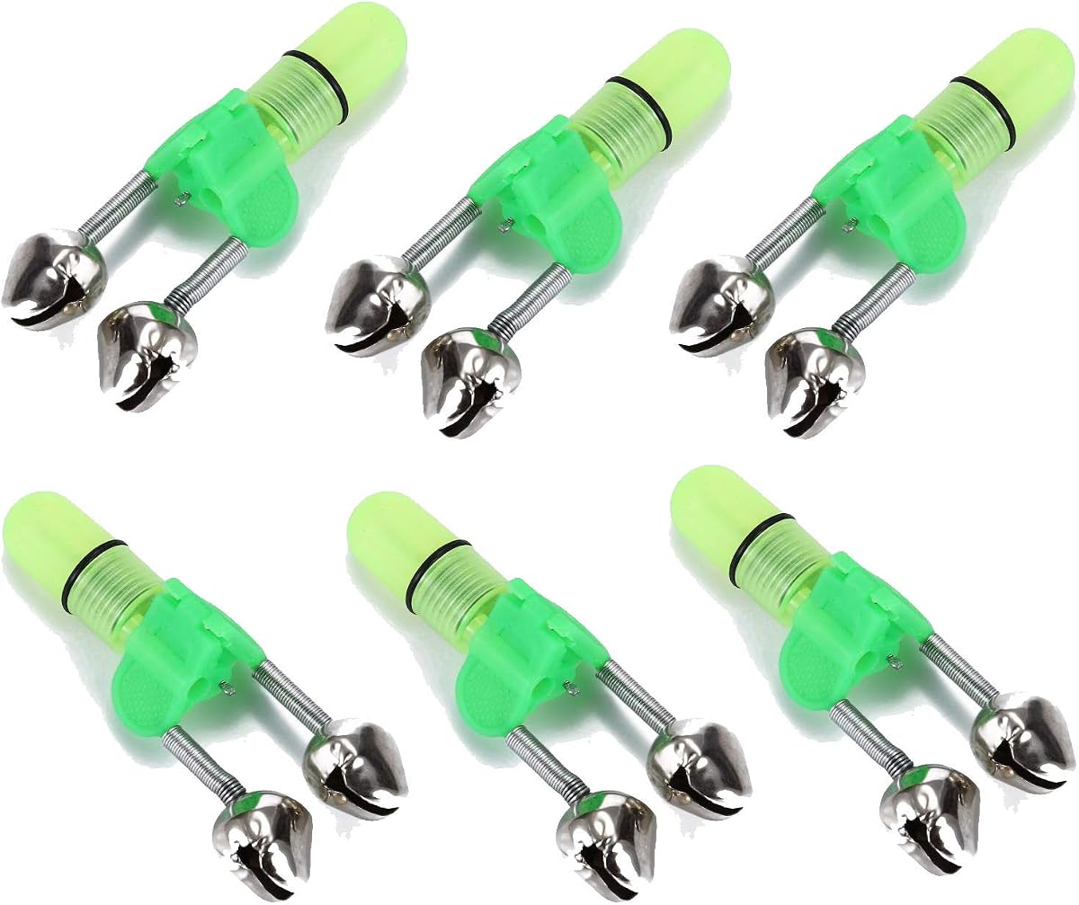 Fishing Bell and Night Light Kit, 20 Pcs Fish Bite Bait Alarm