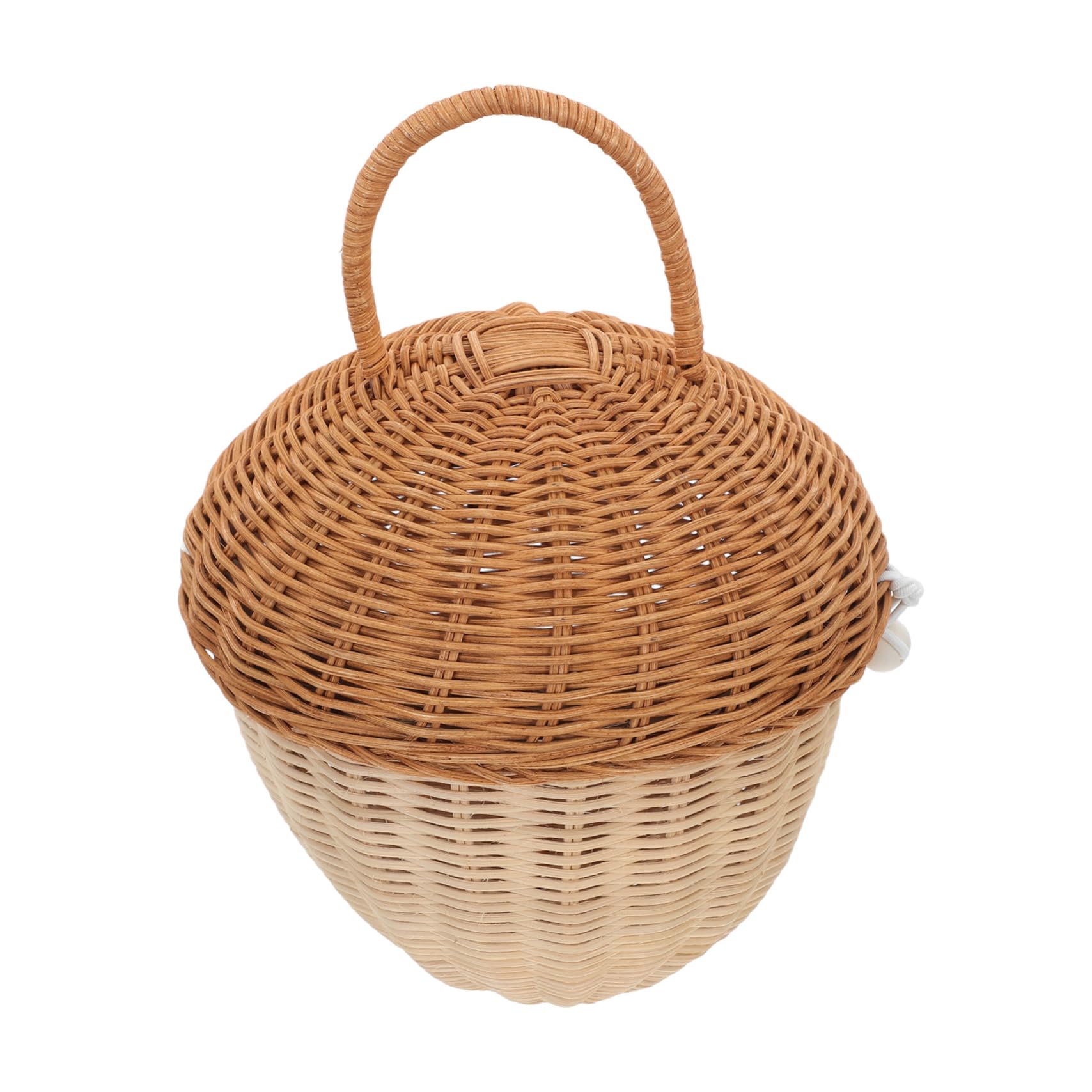 Panier décoratif avec couvercle en rotin pour dissimuler le désordre de salon