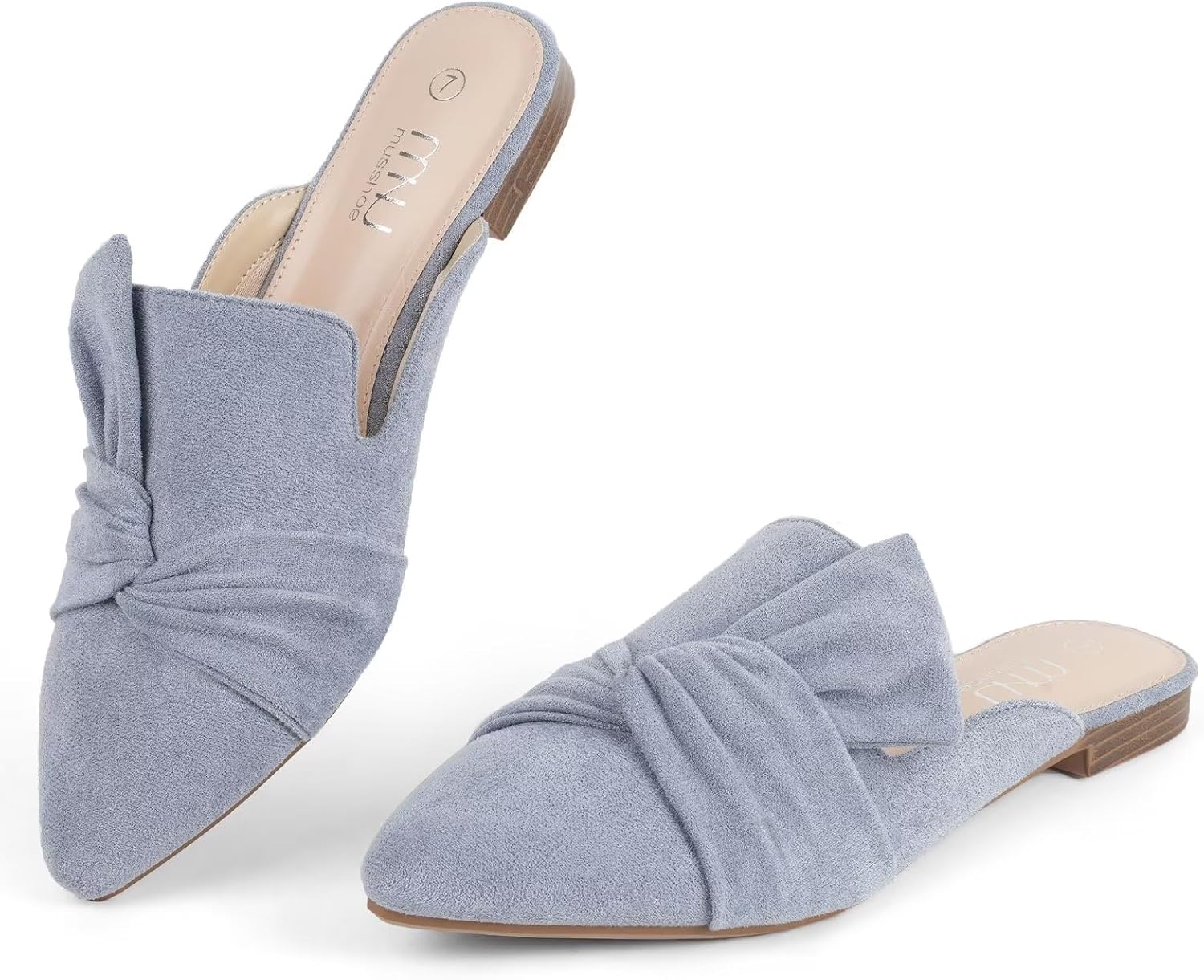 Flat Mules MUSSHOE Women Mules Comfortable Slip On Mules For Women