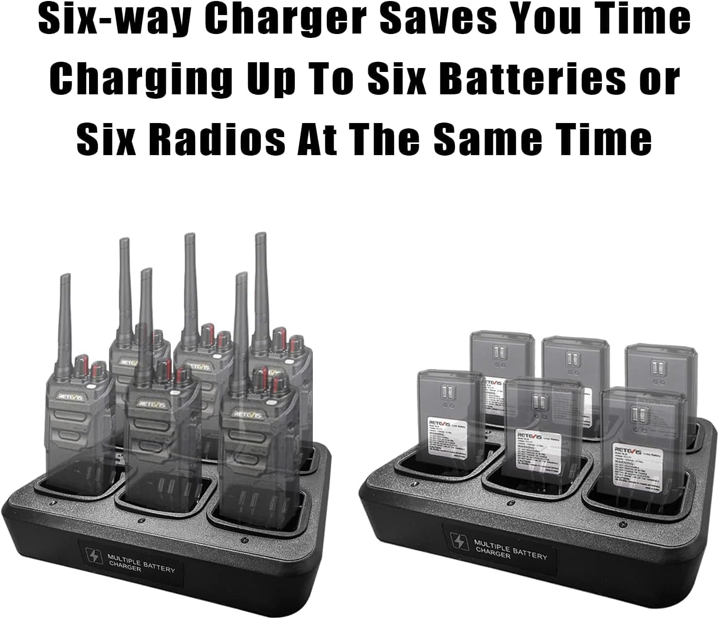 WPLN4232 WPLN4226 Six-Way Charger Multi Unit Charger for Motorola XPR7550 XPR6550 XPR6350 XPR3500 XPR3300e XPR7350e XPR7550e XPR7580e APX4000 APX1000 XiR P8268 Radio