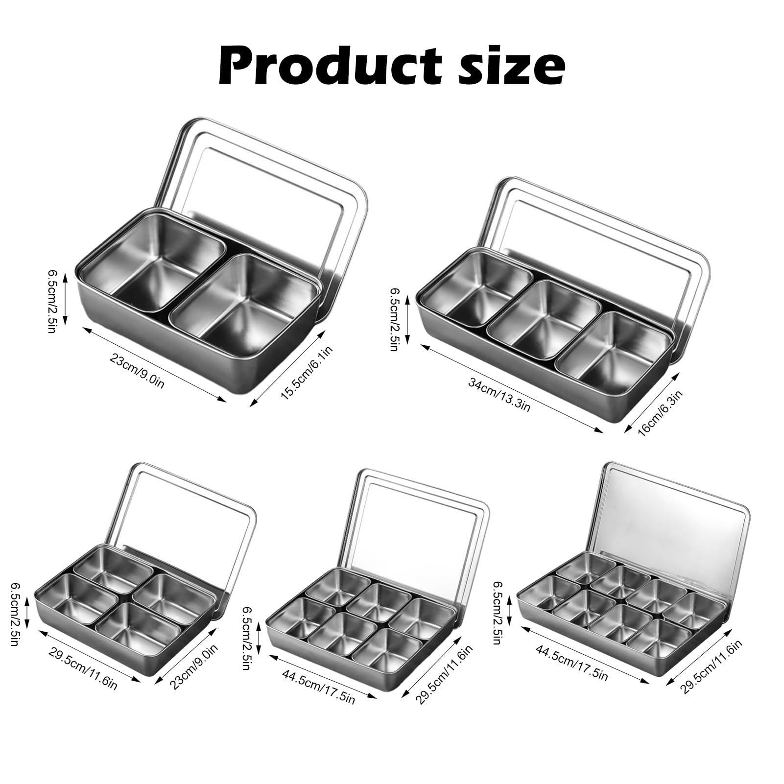XL Inless - Scatola da cucina in acciaio con cartoncini separati, per chef, ideale per soluzioni da cucina efficienti
