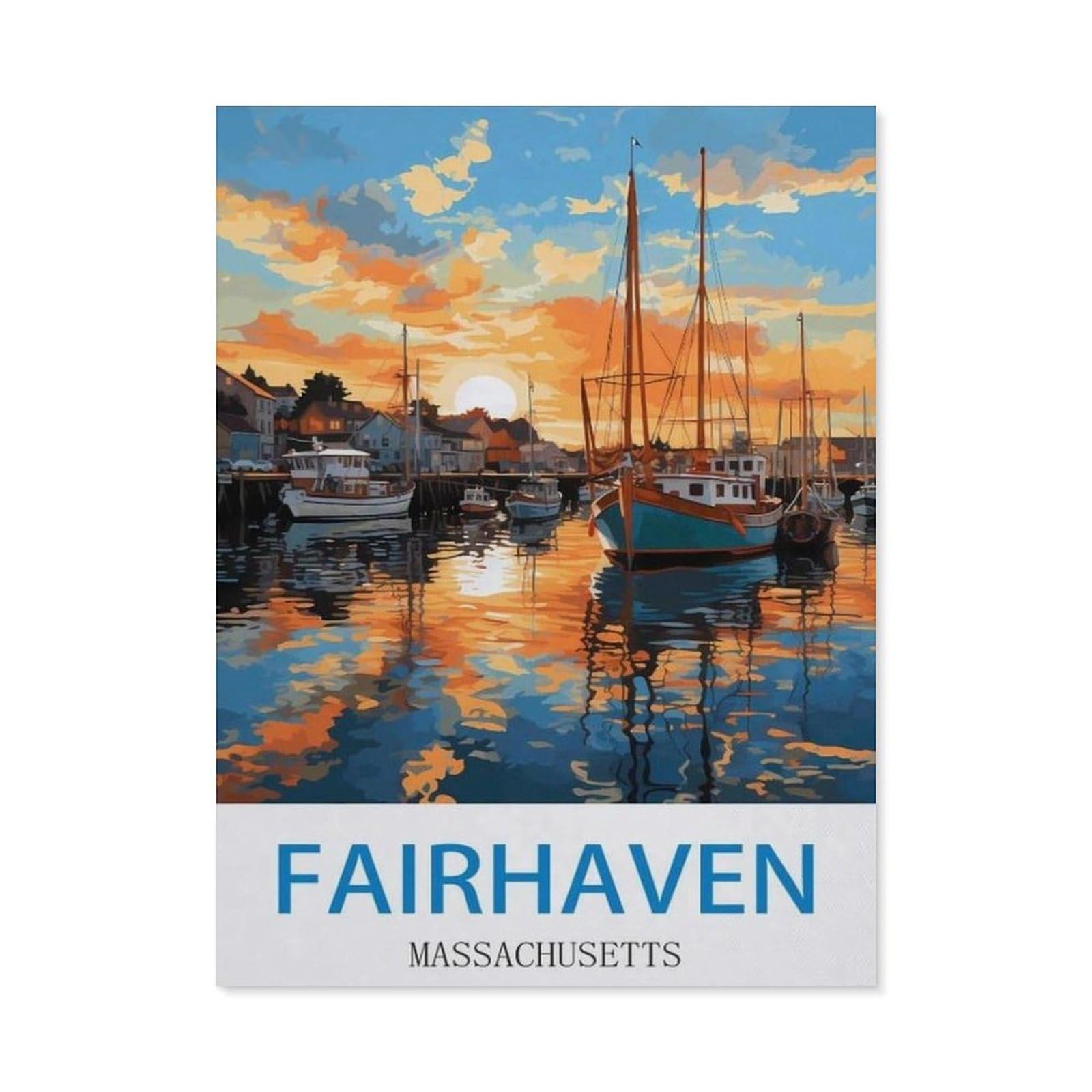 BEAYODKP 5D Diamond Painting Kits，Fairhaven Massachusetts（30x40cm）