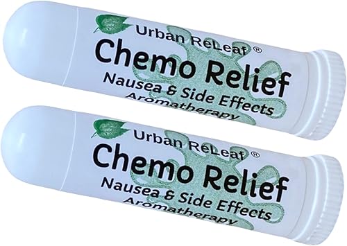 Urban ReLeaf Juego de 2 inhaladores de aromaterapia para alivio de quimioterapia y efectos secundarios. Aceites esenciales 100% naturales, hechos