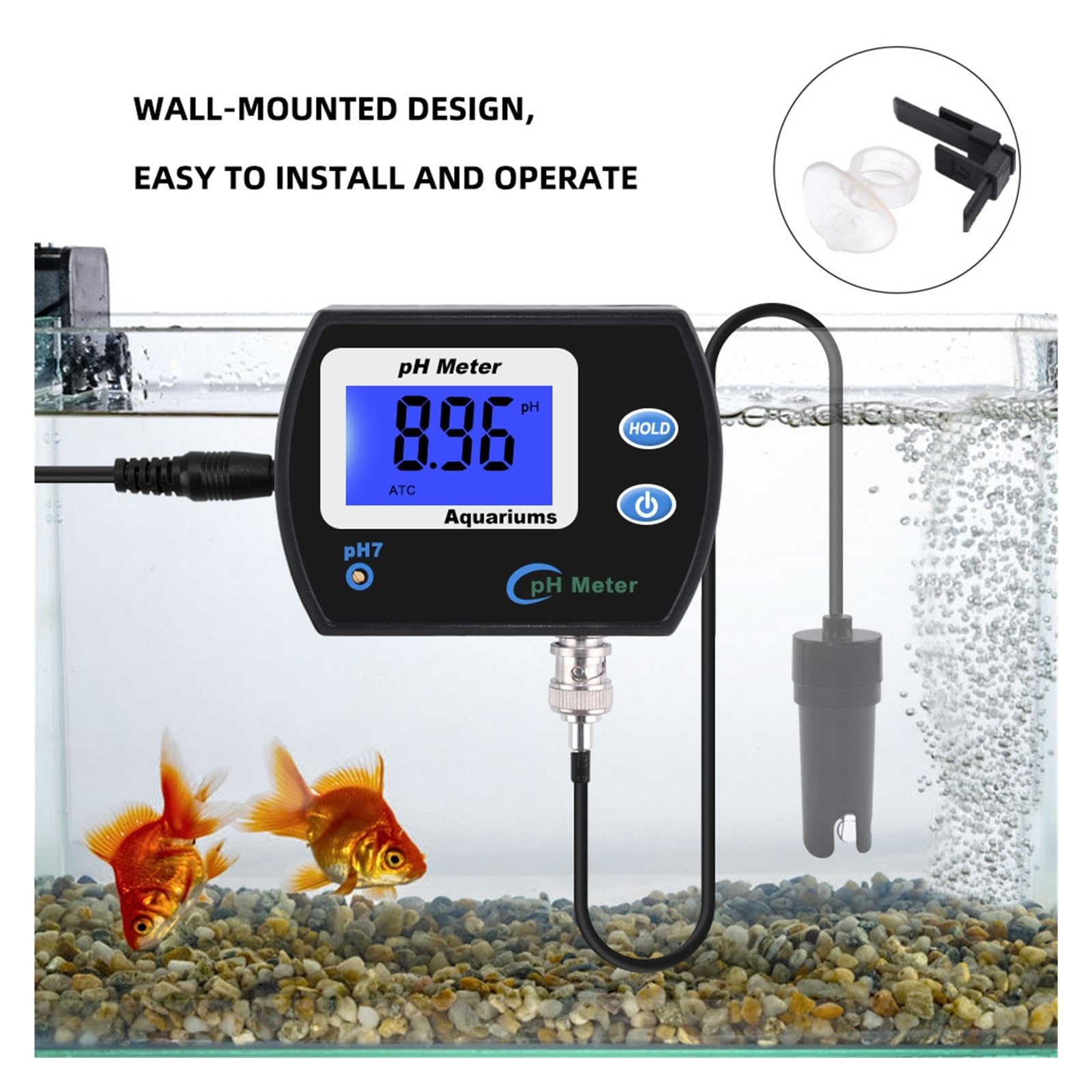Medidor de pH Profesional y preciso for acuarios. Monitor multiparámetro de Calidad del Agua.