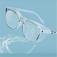Vista 4 de willochra Paquete de 2 gafas de seguridad antivaho con protección lateral, bloqueo de luz azul, cómodas gafas de laboratorio transparentes