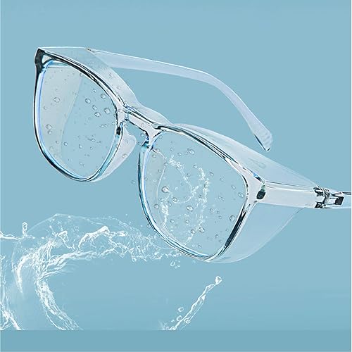 Miniatura 4 de Paquete de 2 gafas de seguridad antivaho con protección lateral, lentes de bloqueo de luz azul, cómodas y transparentes