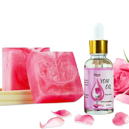 Yoni - Juego de barras de jabón y aceite de yoni natural, lavado vaginal de aceite de yoni natural para mujeres, lavado femenino, desodorantes