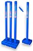 Cricket Best Buy CBB Stump for Cricket - Blue Wicket with Target Stump Set, Cricket Stump with Plastic Base, Cricket Wicket with Multi-Surface Placement