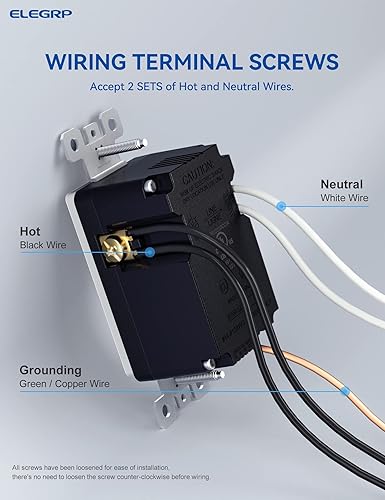 Miniatura 8 de ELEGRP Tomacorrientes USB, toma de pared de 3 puertos, toma eléctrica de 30 W 6.0 A, toma de corriente resistente a manipulaciones de 15 amperios