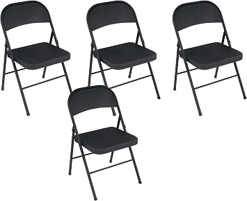 Cosco All Steel Folding Chair Black (4-pack)